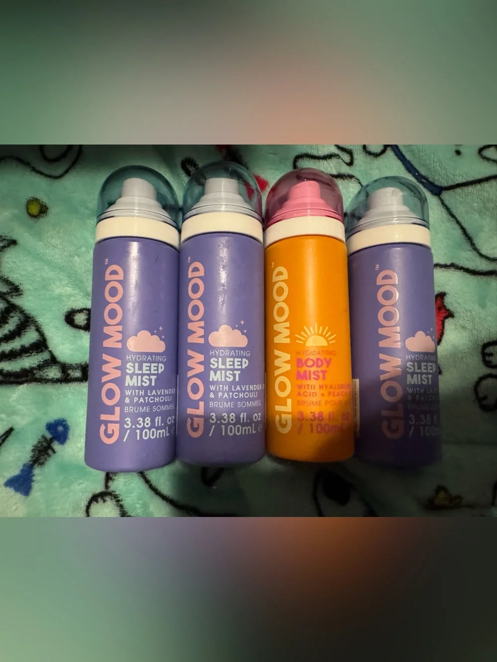 Glow Mood Sleep mist & refreshing mist NEW lot of 4 NATURAL- PETA Approved lot